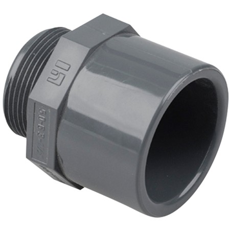 Двойной адаптер ПВХ Hidroten 1002731, муфта/втулка, НР, d32-40 мм, 3/4"